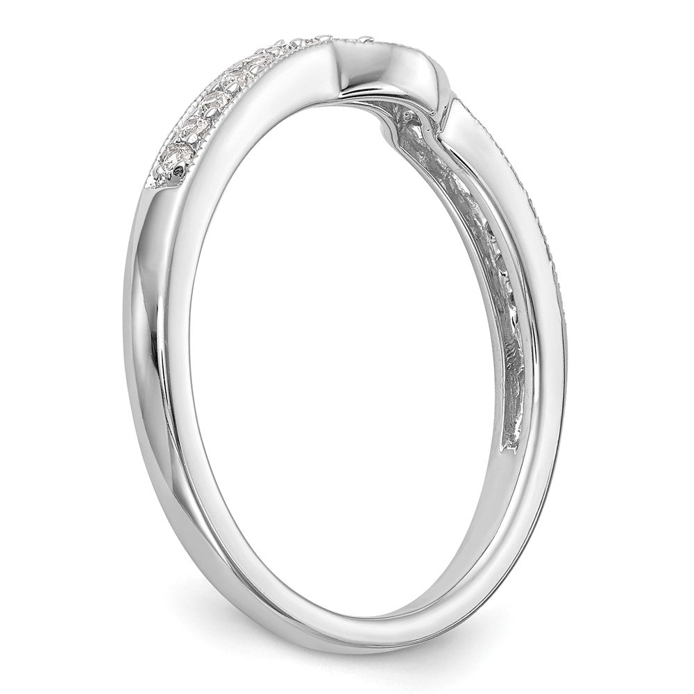 14k White Gold Real Diamond Wedding Band