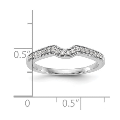 14k White Gold Real Diamond Wedding Band
