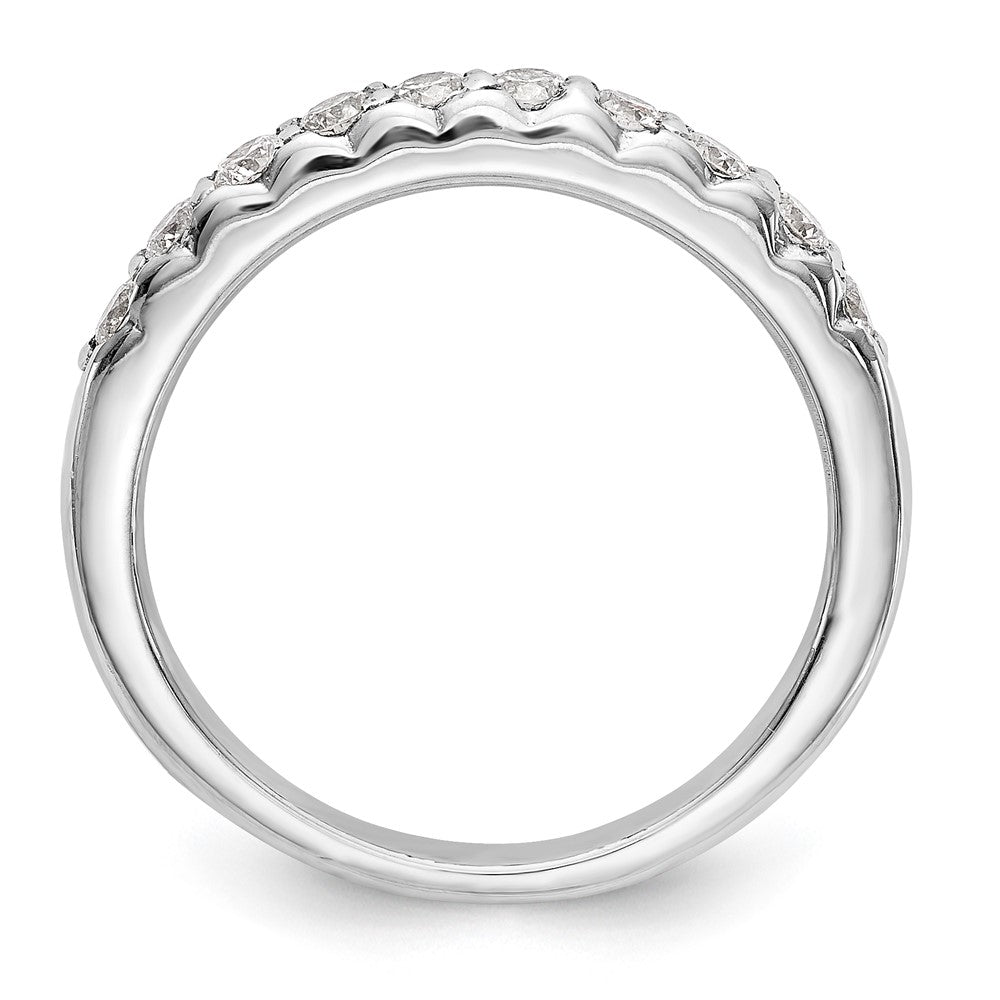 14k White Gold Real Diamond Wedding Band