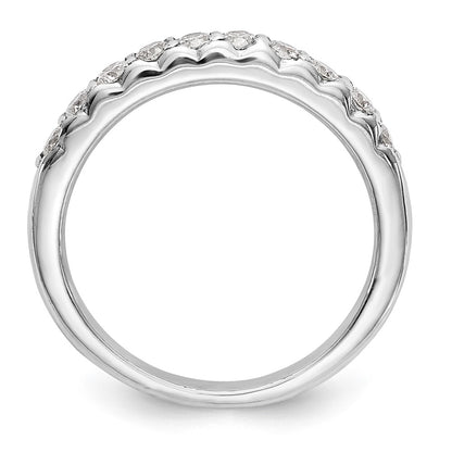 14k White Gold Real Diamond Wedding Band