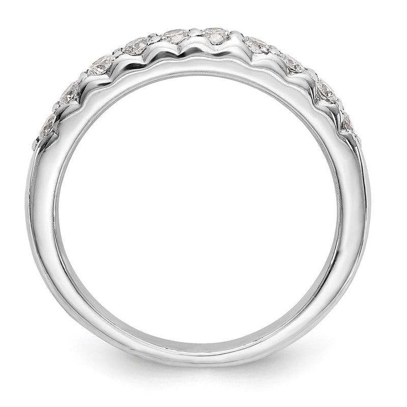 14k White Gold Real Diamond Wedding Band