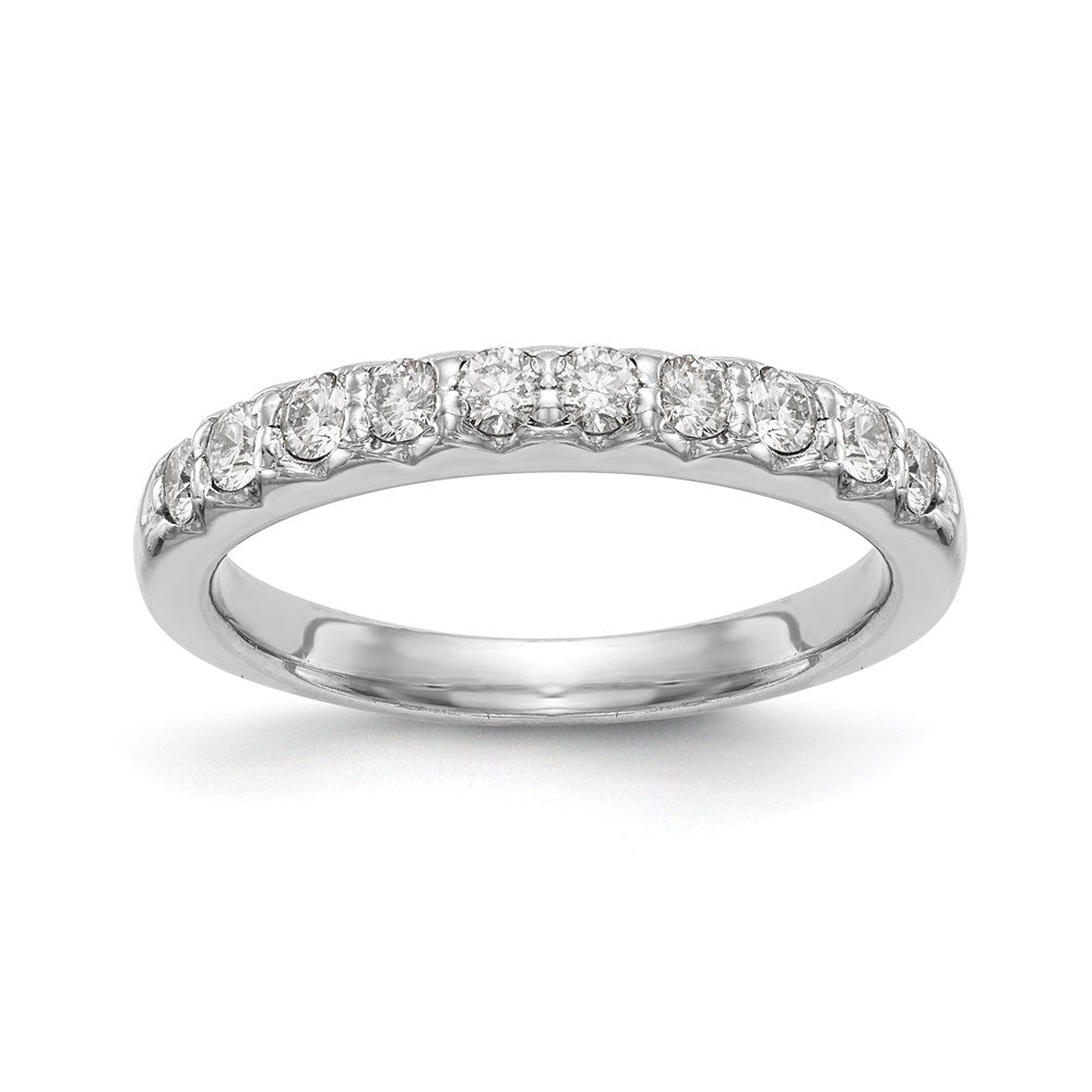 14k White Gold Real Diamond Wedding Band