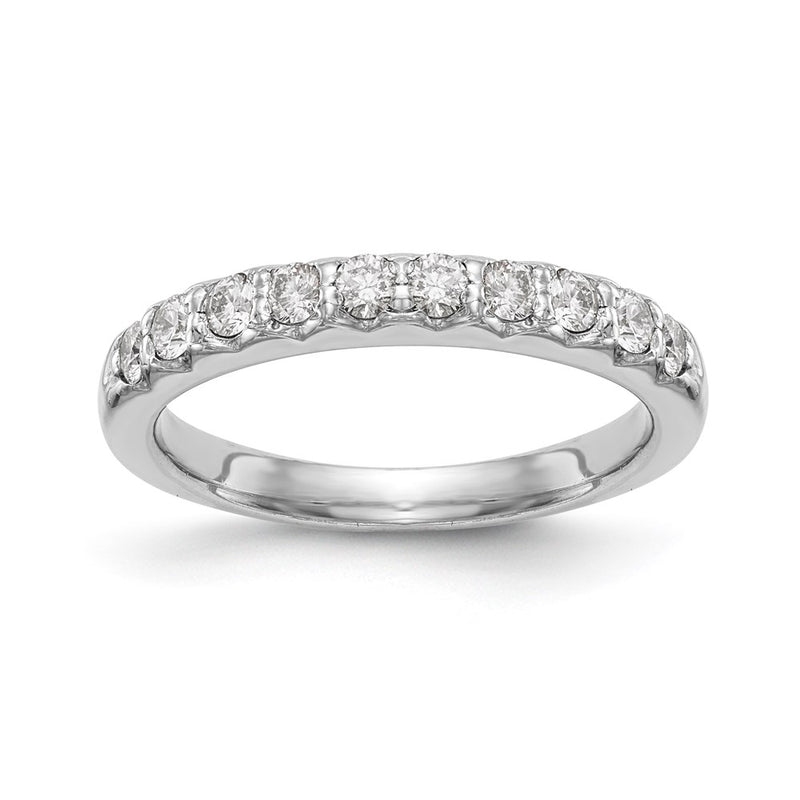 14k White Gold Real Diamond Wedding Band