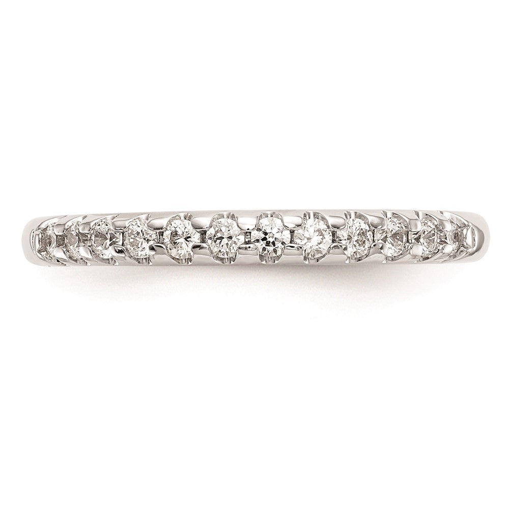 14k White Gold Real Diamond Wedding Band