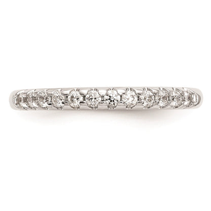14k White Gold Real Diamond Wedding Band