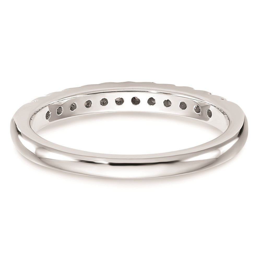 14k White Gold Real Diamond Wedding Band