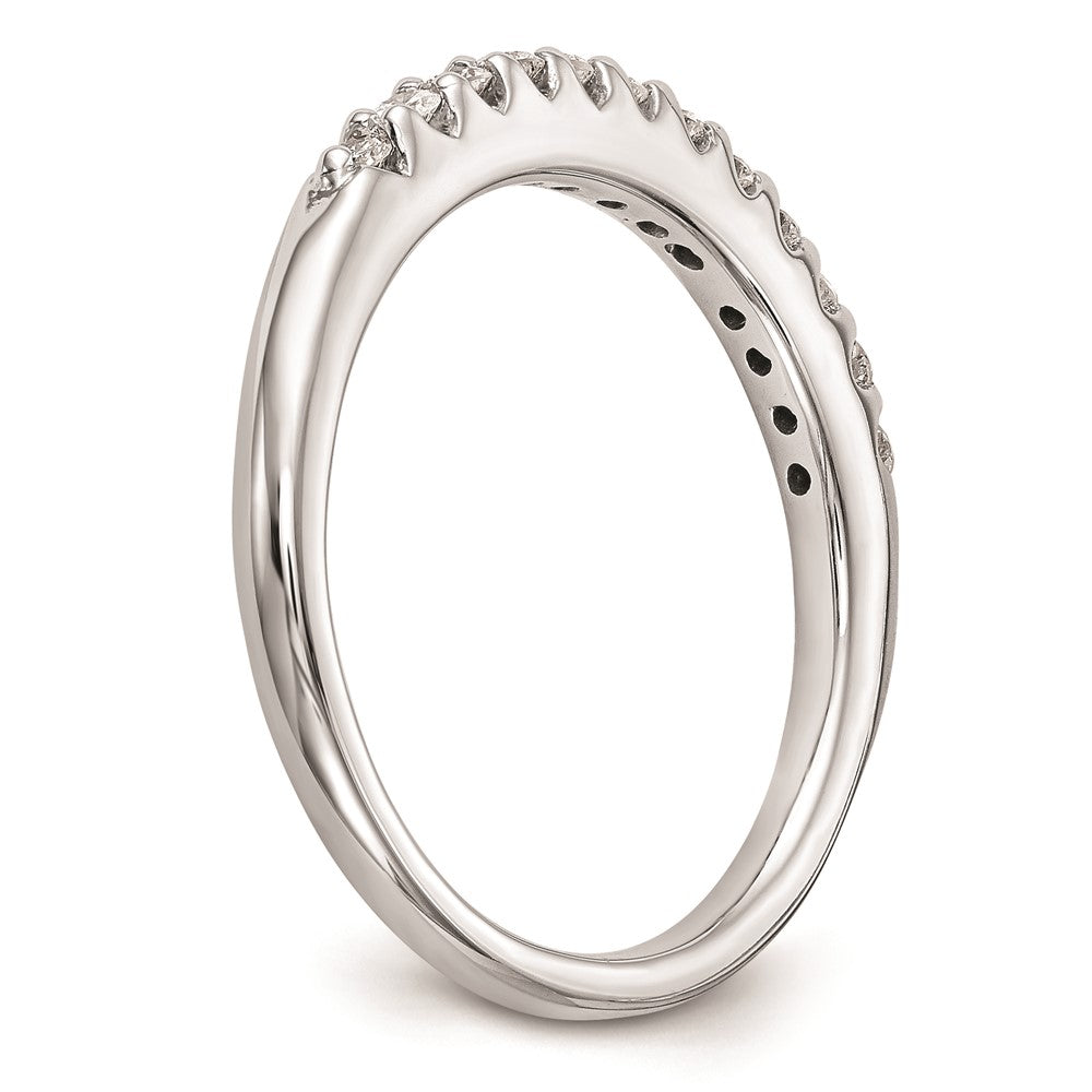 14k White Gold Real Diamond Wedding Band