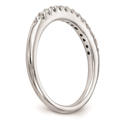 14k White Gold Real Diamond Wedding Band