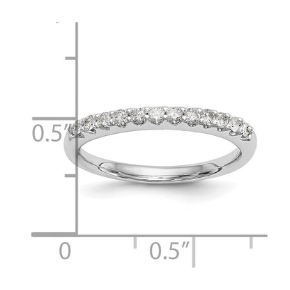 14k White Gold Real Diamond Wedding Band