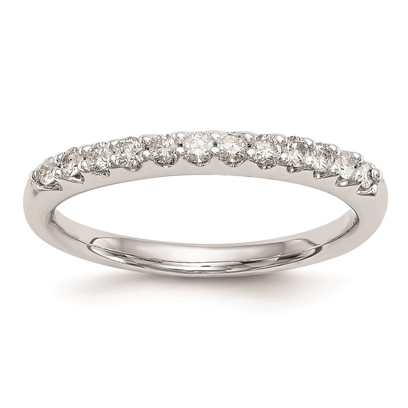 14k White Gold Real Diamond Wedding Band