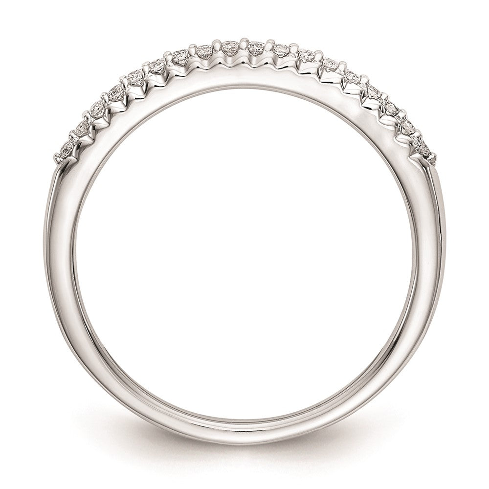 14k White Gold Real Diamond Wedding Band