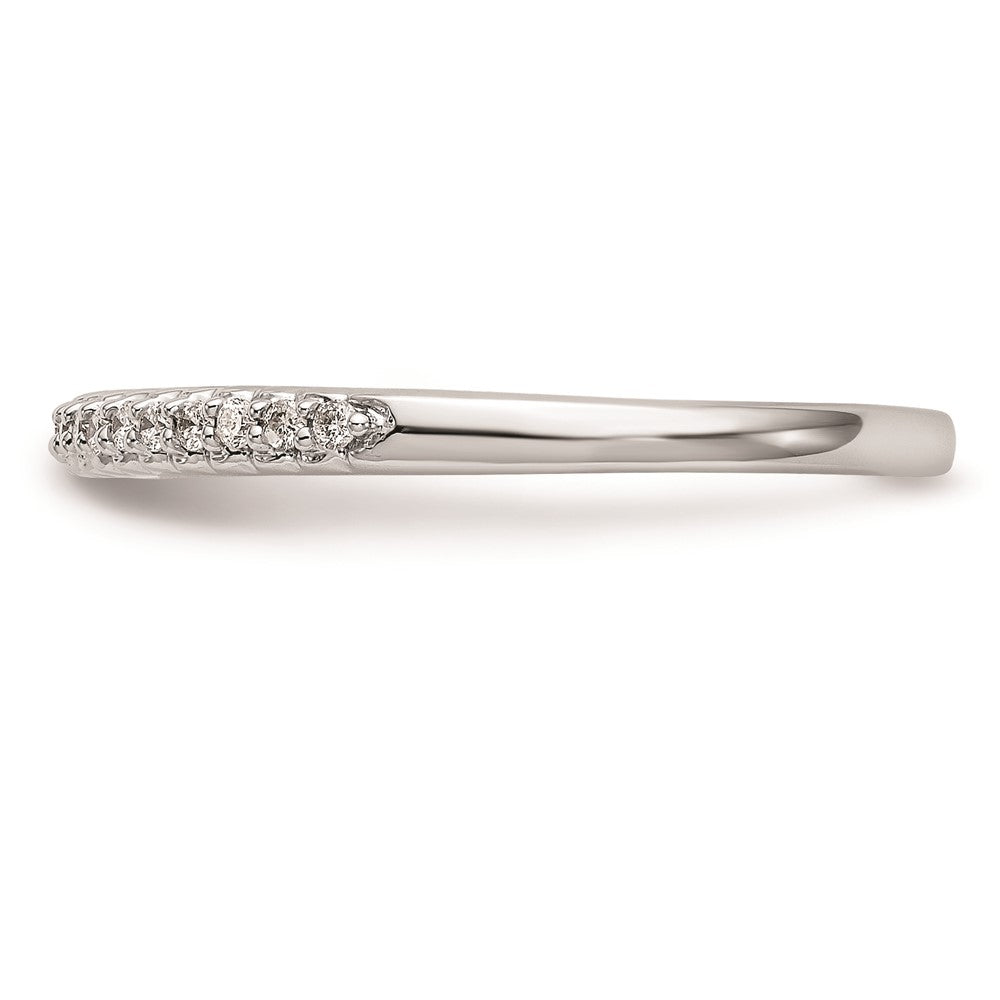 14k White Gold Real Diamond Wedding Band
