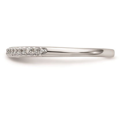 14k White Gold Real Diamond Wedding Band