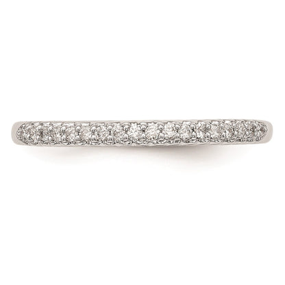 14k White Gold Real Diamond Wedding Band