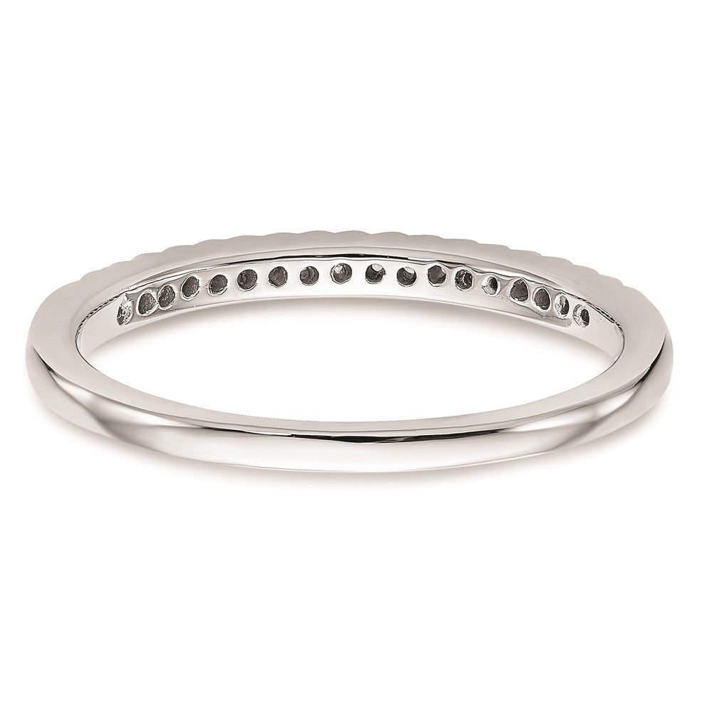 14k White Gold Real Diamond Wedding Band