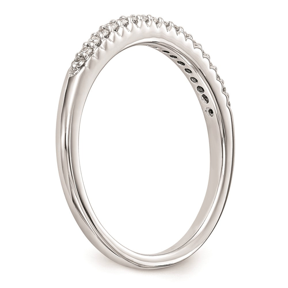 14k White Gold Real Diamond Wedding Band