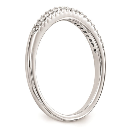 14k White Gold Real Diamond Wedding Band