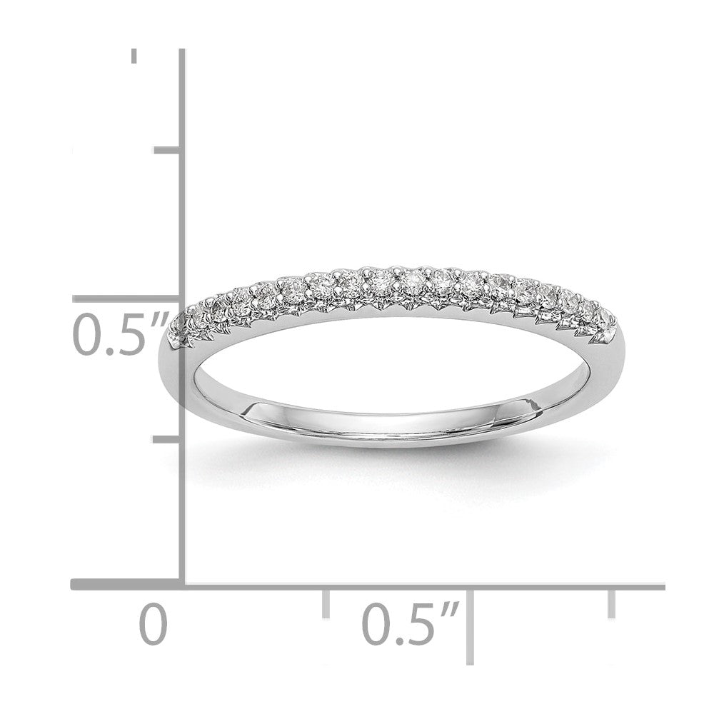 14k White Gold Real Diamond Wedding Band
