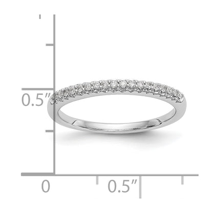 14k White Gold Real Diamond Wedding Band