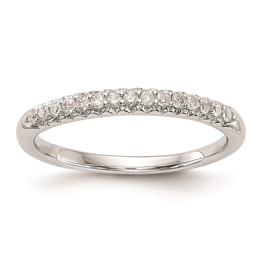 14K White Gold Real Diamond Wedding Band