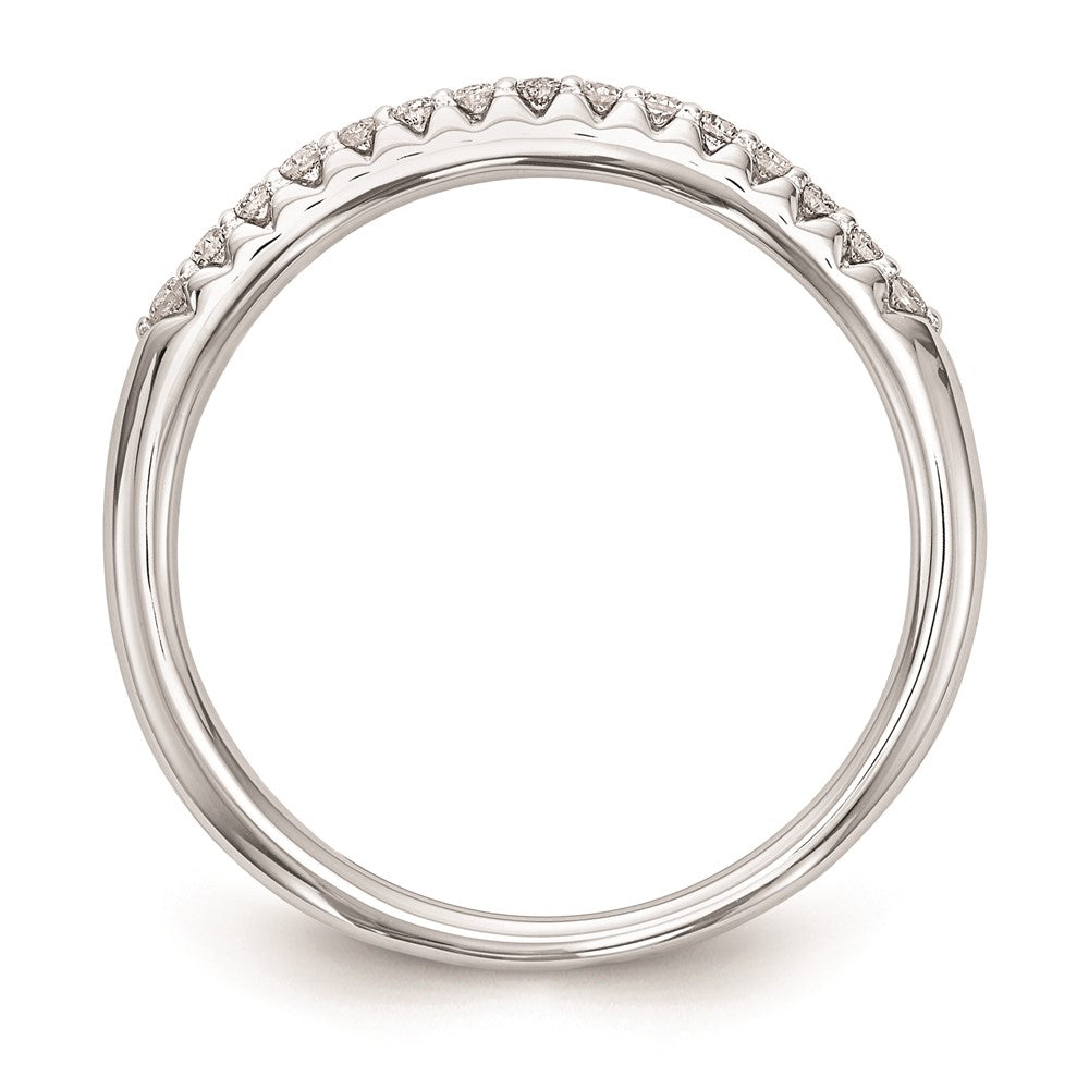 14k White Gold Real Diamond Wedding Band