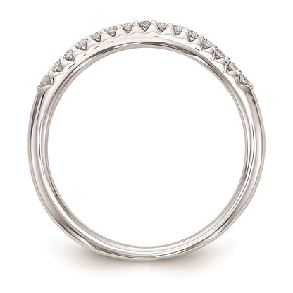 14k White Gold Real Diamond Wedding Band
