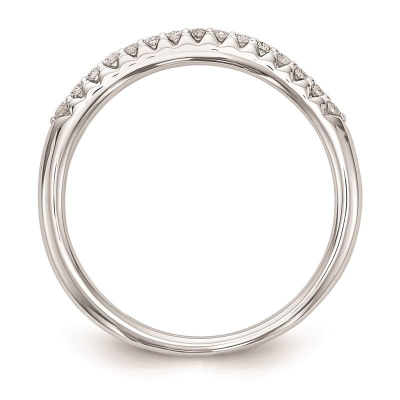 14k White Gold Real Diamond Wedding Band