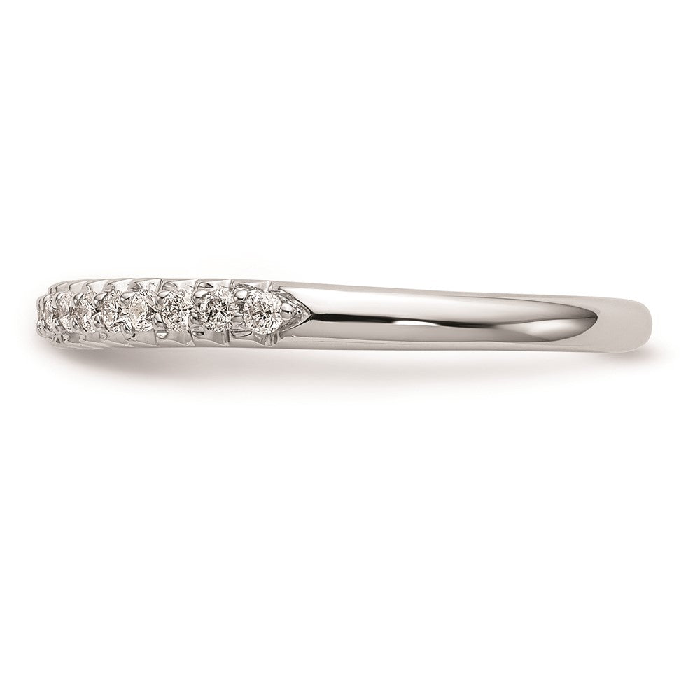 14k White Gold Real Diamond Wedding Band