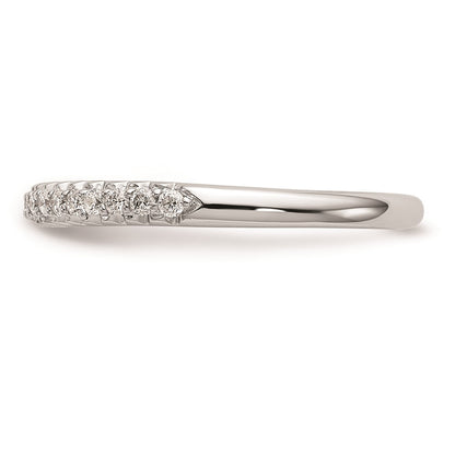 14k White Gold Real Diamond Wedding Band