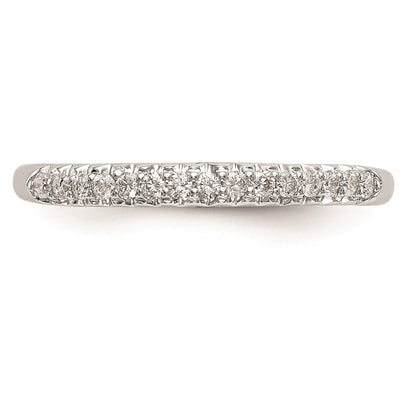 14k White Gold Real Diamond Wedding Band