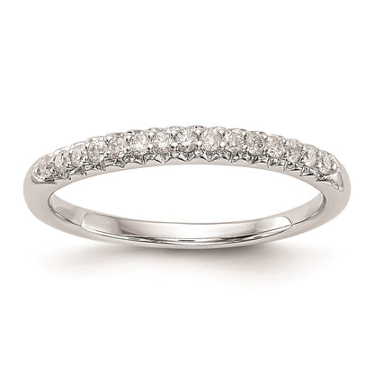14k White Gold Real Diamond Wedding Band