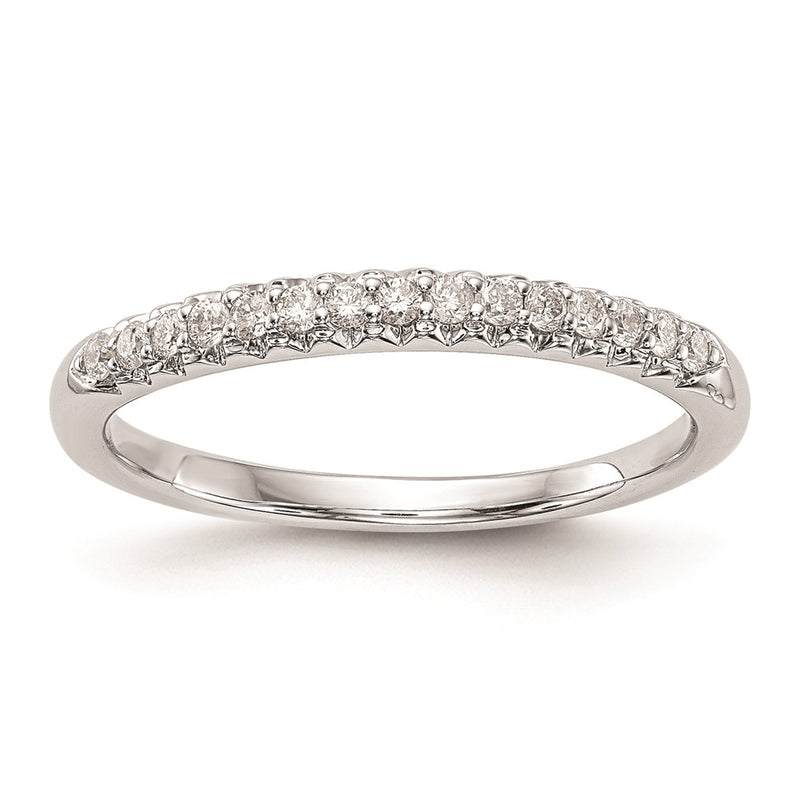 14k White Gold Real Diamond Wedding Band