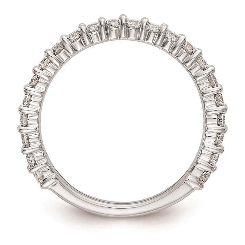 14k White Gold Real Diamond Wedding Band