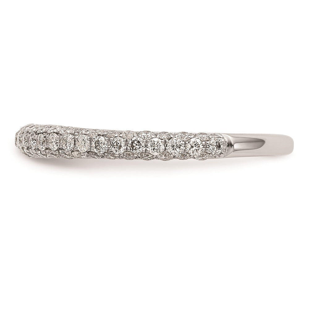 14k White Gold Real Diamond Wedding Band