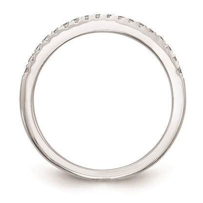 0.18ct. CZ Solid Real 14k White Gold Wedding Wedding Band Ring