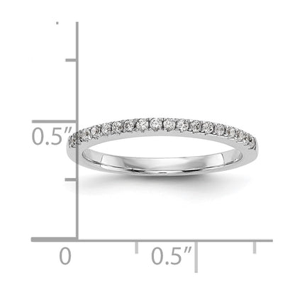 14k White Gold Real Diamond Wedding Band