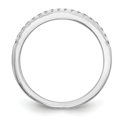 0.18ct. CZ Solid Real 14k White Gold Wedding Wedding Band Ring