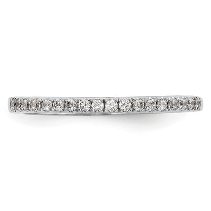0.18ct. CZ Solid Real 14k White Gold Wedding Wedding Band Ring