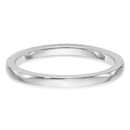 0.18ct. CZ Solid Real 14k White Gold Wedding Wedding Band Ring