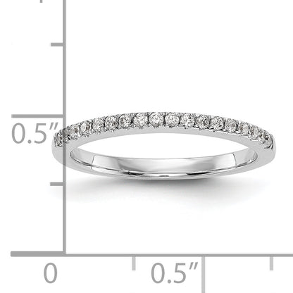 0.18ct. CZ Solid Real 14k White Gold Wedding Wedding Band Ring
