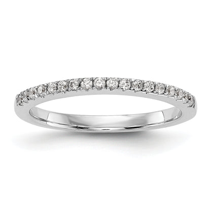0.18ct. CZ Solid Real 14k White Gold Wedding Wedding Band Ring