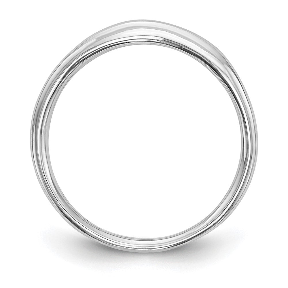 0.14ct. CZ Solid Real 14k White Gold Wedding Wedding Band Ring