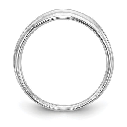 0.14ct. CZ Solid Real 14k White Gold Wedding Wedding Band Ring