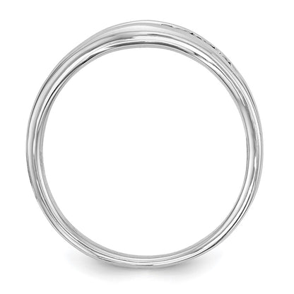 14k White Gold Real Diamond Wedding Band