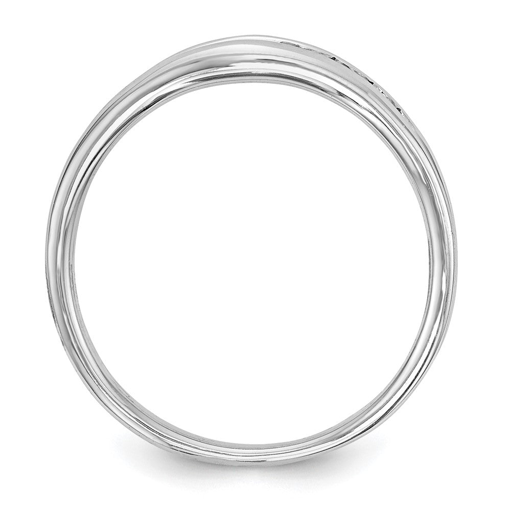 0.20ct. CZ Solid Real 14k White Gold Wedding Wedding Band Ring