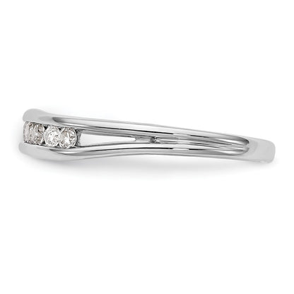 0.20ct. CZ Solid Real 14k White Gold Wedding Wedding Band Ring