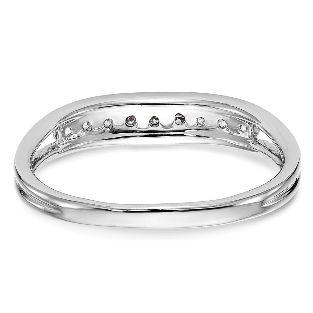 0.20ct. CZ Solid Real 14k White Gold Wedding Wedding Band Ring