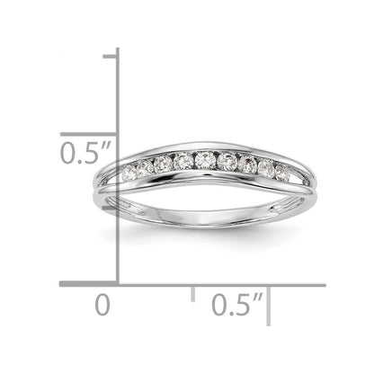 0.20ct. CZ Solid Real 14k White Gold Wedding Wedding Band Ring