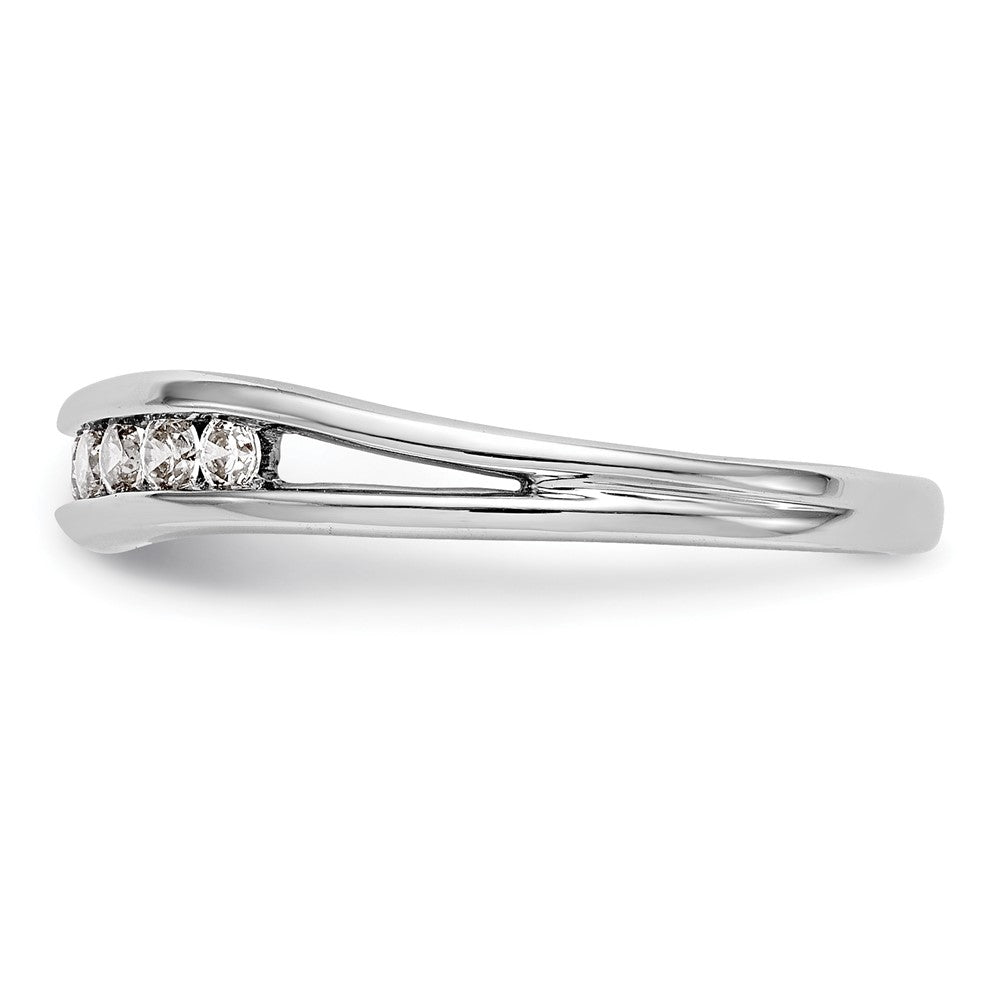 0.22ct. CZ Solid Real 14k White Gold Wedding Wedding Band Ring