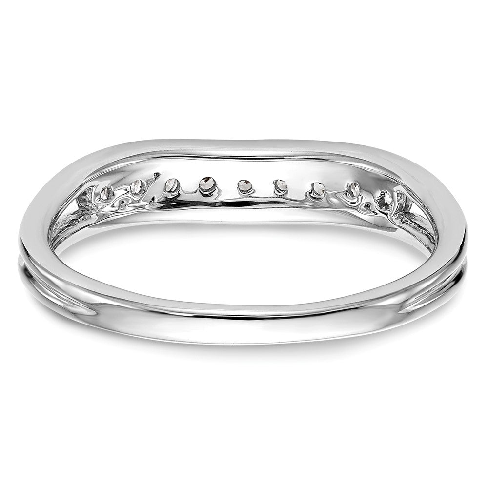 0.22ct. CZ Solid Real 14k White Gold Wedding Wedding Band Ring